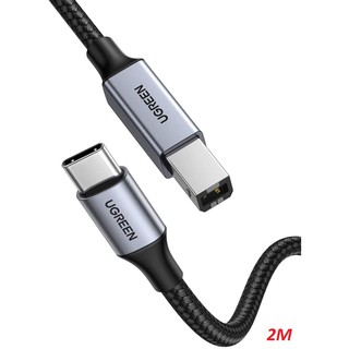 Ugreen 80805 1m màu xám cáp usb type c ra usb b 2.0 printer us370