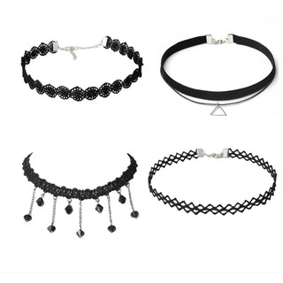 Bộ 4 vòng cổ choker đơn giản