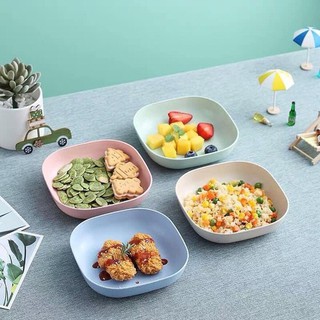 SÉT 6 ĐĨA LÚA MẠCH CHỮ NHẬT MÀU PASTAL SIÊU XINH