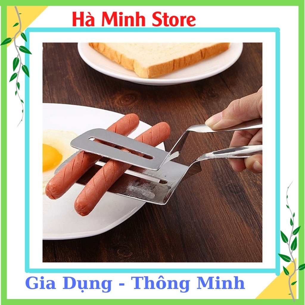 Dụng Cụ Kẹp Và Lật Thịt, Kẹp Cá Chiên, Xẻng Chiên Trứng, Kẹp Thực Phẩm Nóng Đa Năng Loại Lớn Inox 304 Cao Cấp Siêu Bền