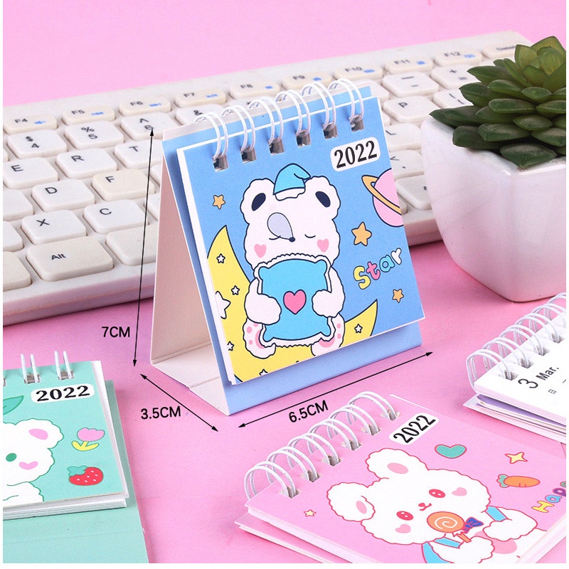 Lịch mini 2022 Hoạt Hình dễ thương, nhiều mẫu, để bàn siêu cute