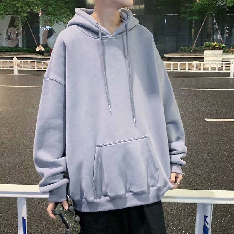 Áo khoác hoodie vải nỉ dáng rộng thời trang cao cấp 5 màu tùy chọn cho nam