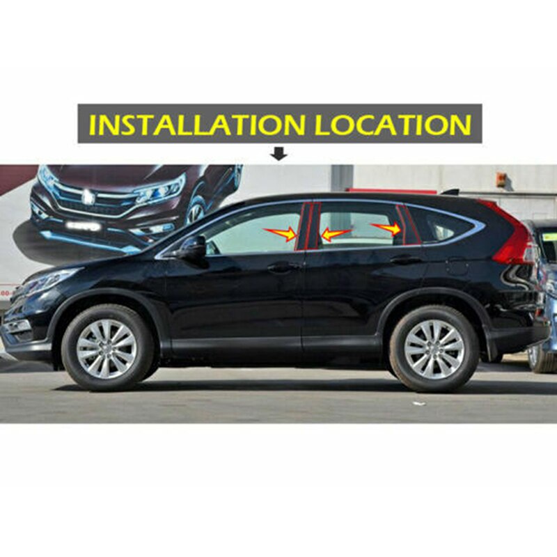 Bộ 6 Miếng Dán Trang Trí Cửa Sổ Xe Hơi Honda CRV 2012 2013 2014 2015 2016 Chất Lượng Cao