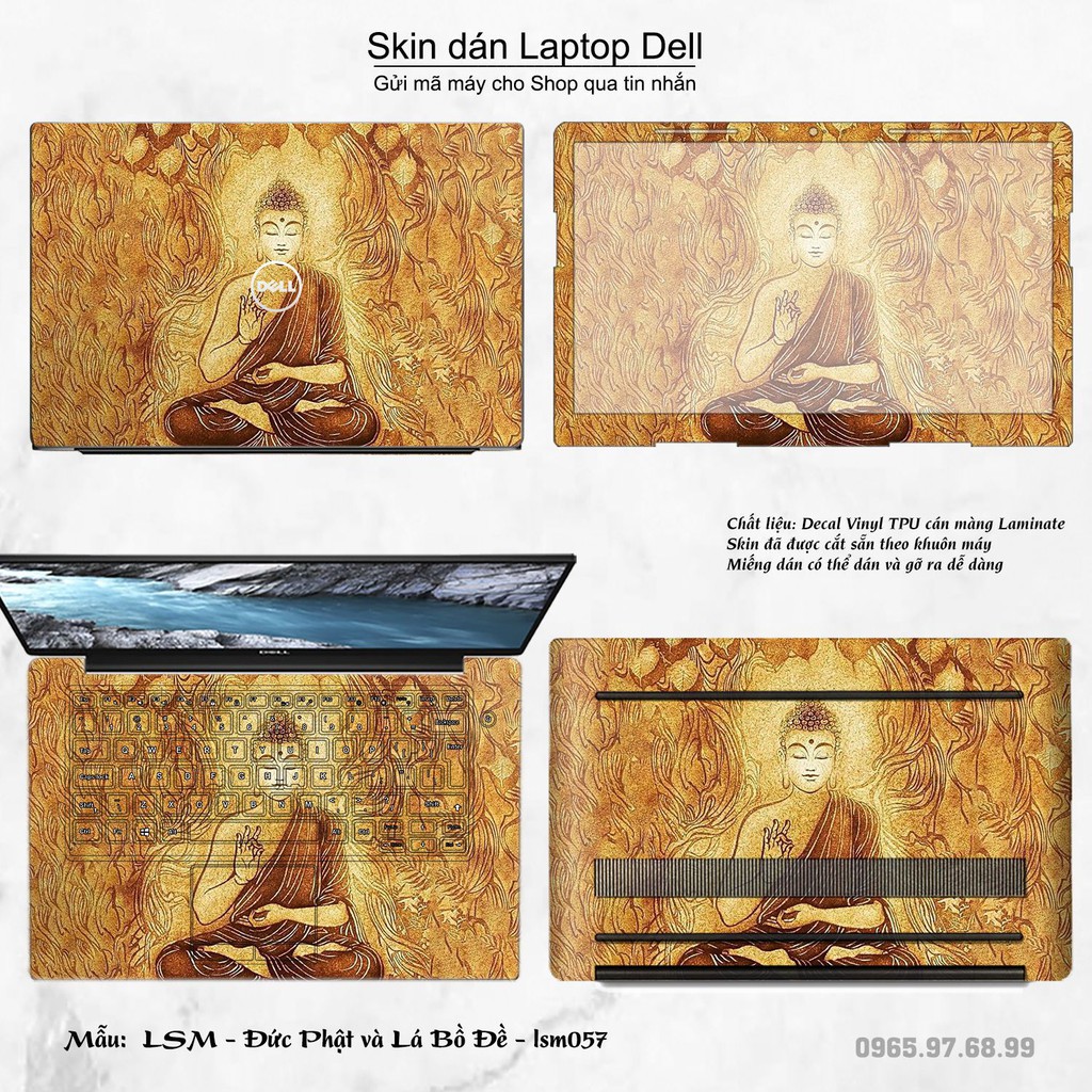 Skin dán Laptop Dell in hình Đức Phật (inbox mã máy cho Shop)