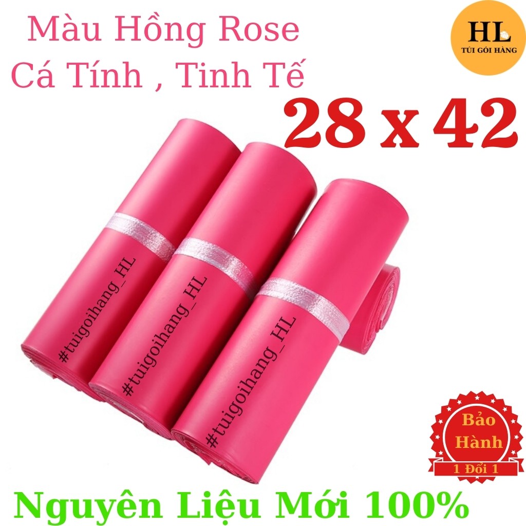 Túi gói hàng chất lượng cao cấp size 28x42 màu hồng rose TUIGOIHANGHL