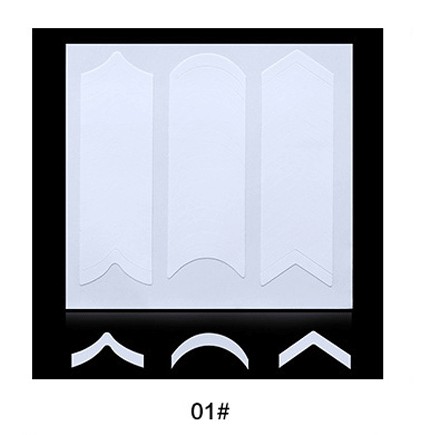 Miếng dán hỗ trợ sơn móng nhanh - dán french đầu móng 24 mẫu
