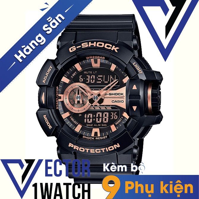 Đồng hồ thể thao nam nữ G-Shock GA-400GB-1A4 Full phụ kiện