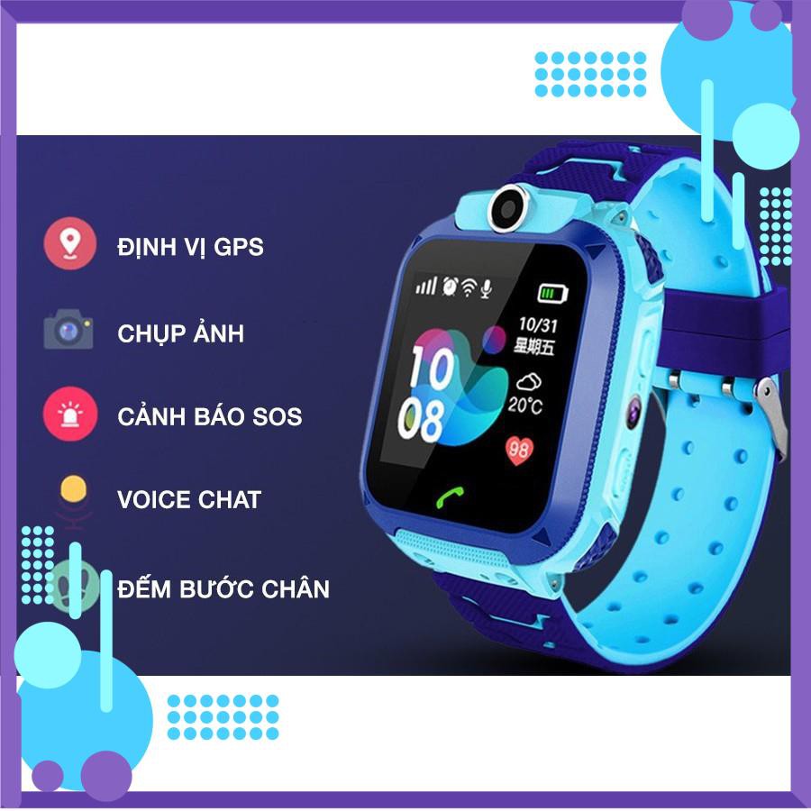 Đồng Hồ Thông Minh Q12 dành cho trẻ em, Chống nước IP67, Định Vị LBS, Gọi SOS khẩn cấp