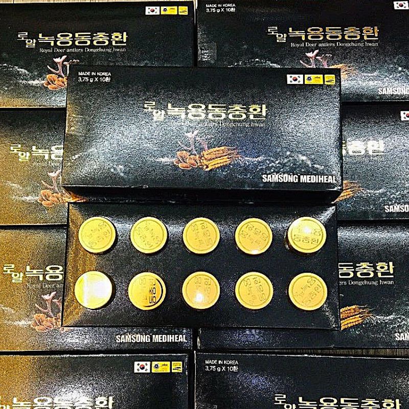 An Cung Sâm Đông Trùng Hạ Thảo Nhung Hươu Hoàng Gia SAMSUNG Hàn Quốc, Hộp Giấy 10 Viên X 3.75g.