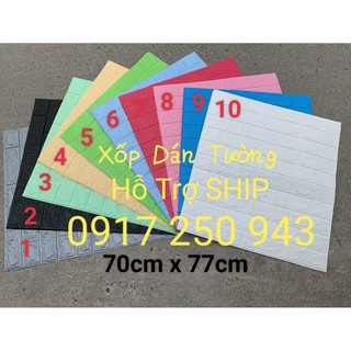 XỐP DÁN TƯỜNG 3D GIẢ GẠCH - SIÊU ĐẸP SANG TRỌNG LOẠI 1 KHỔ LỚN 77 X 70CM