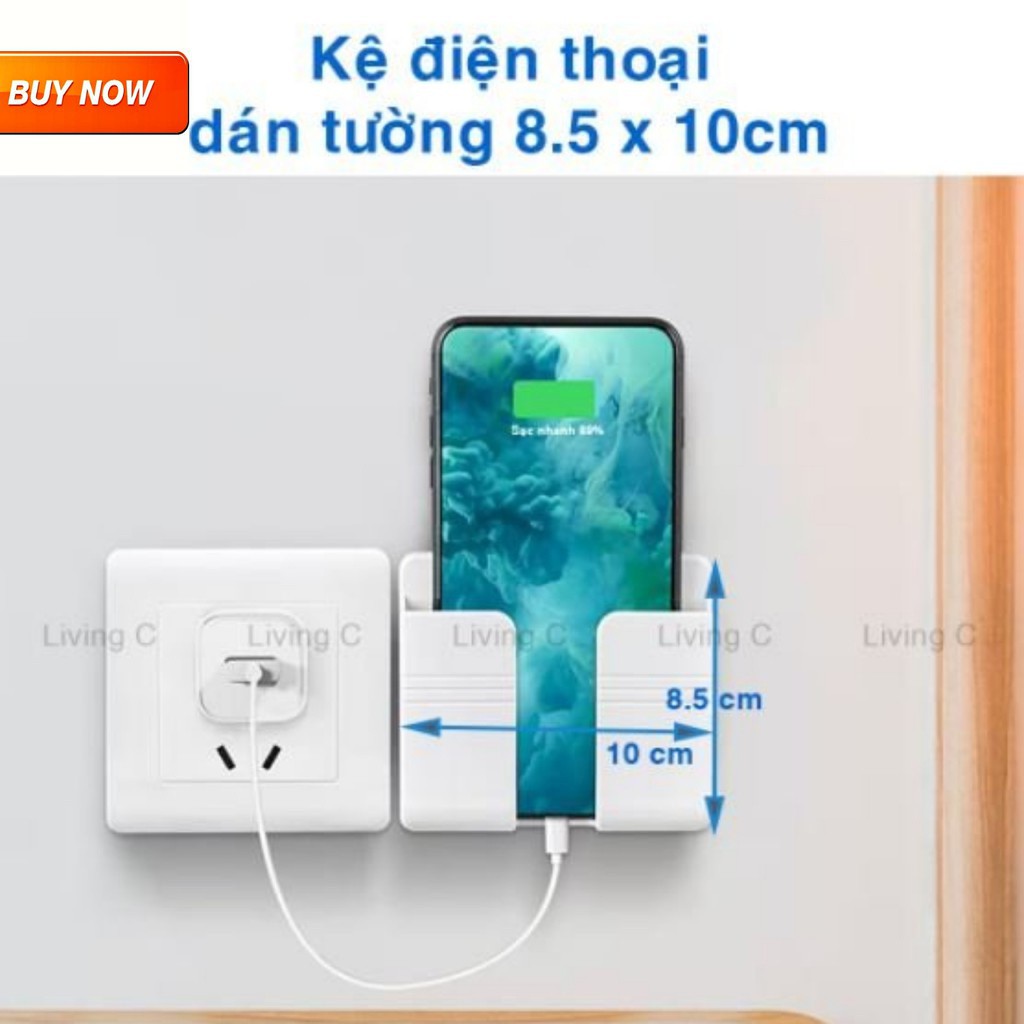 Giá đỡ điện thoại,kệ dán tường để điện thoại,điều khiển nhựa ABS cao cấp