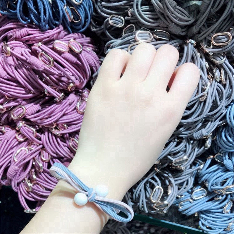 Bộ 12 dây cột tóc đính nơ co giãn cho nữ