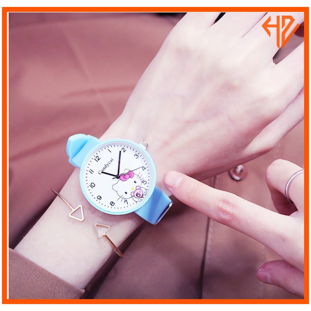 Đồng Hồ Nữ Dây Cao Su D259 HELLO KITTY Dễ Thương