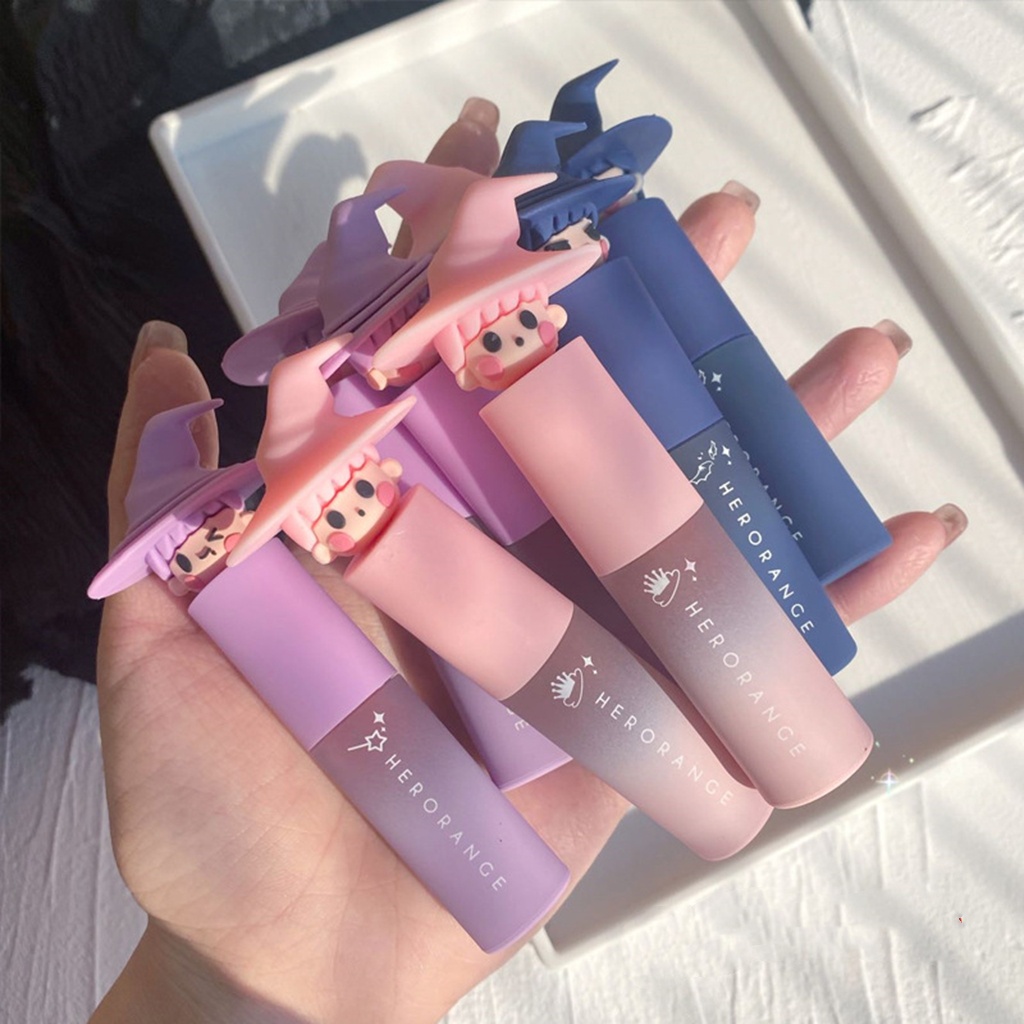 Son kem lì HERORANGE phù thủy nhỏ Playful Witch Soft Mist Lip Glaze căng mọng mịn môi HERO25