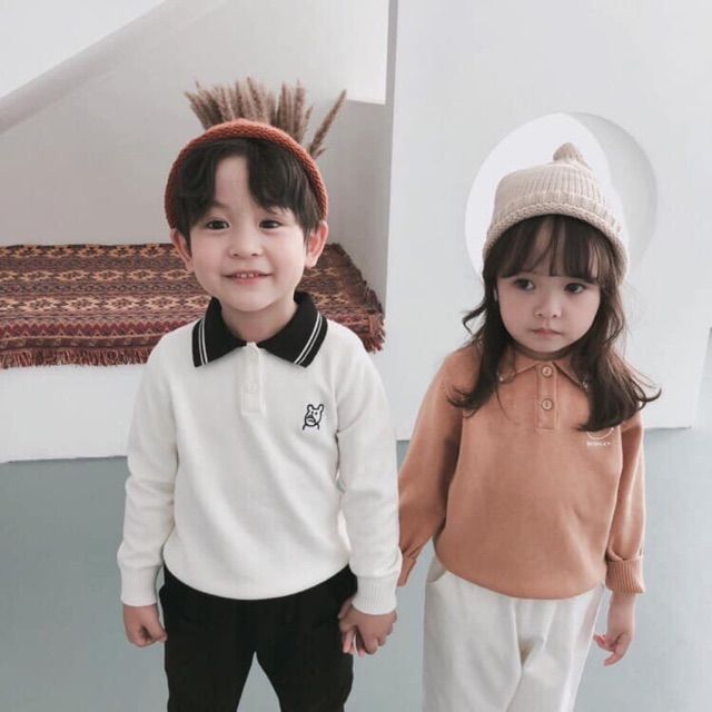 Áo len polo bé trai bé gái (1500g)