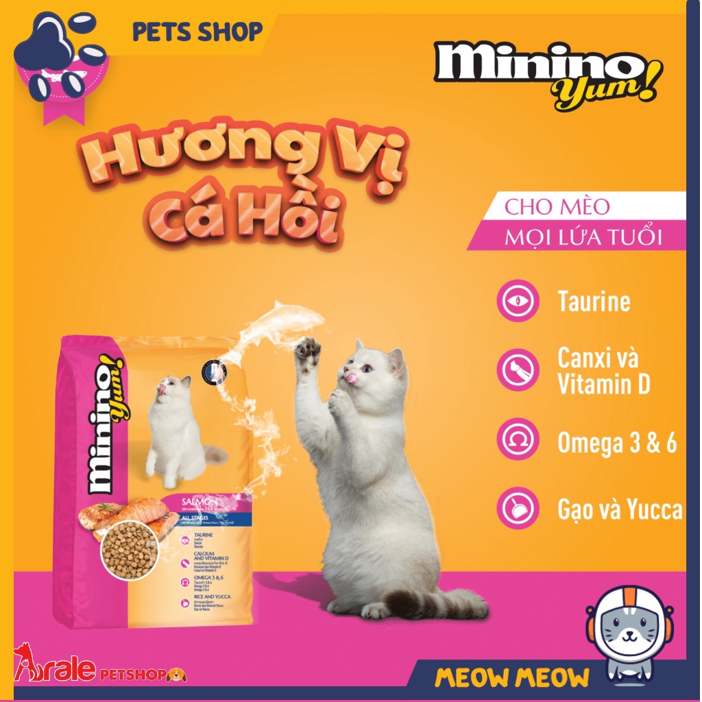 Hạt cho mèo MININO | Túi 350Gr | Hạt dinh dưỡng cho mèo mọi lứa tuổi.