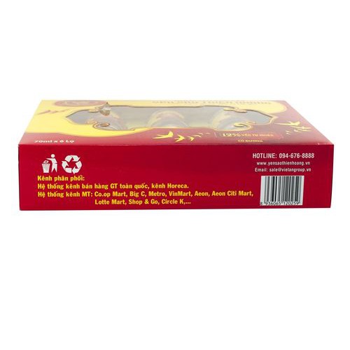 Nước Yến Thiên Hoàng Có Đường 12% 6x70Ml