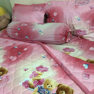 Bộ drap cotton hàn quốc: 1 drap, 2 vỏ nằm, 1 vỏ ôm
