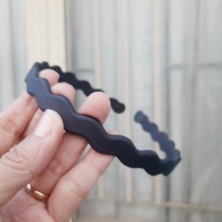 Bờm cài tóc bản dợn đen bóng/đen nhám (bản 1cm)