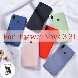 Ốp điện thoại silicone mềm màu kẹo xinh xắn cho Huawei Nova 3 3i