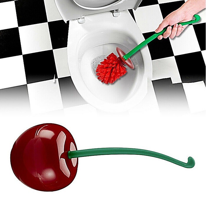 Bàn chải chà nhà vệ sinh WC phụ kiện phòng tắm hình trái cherry
