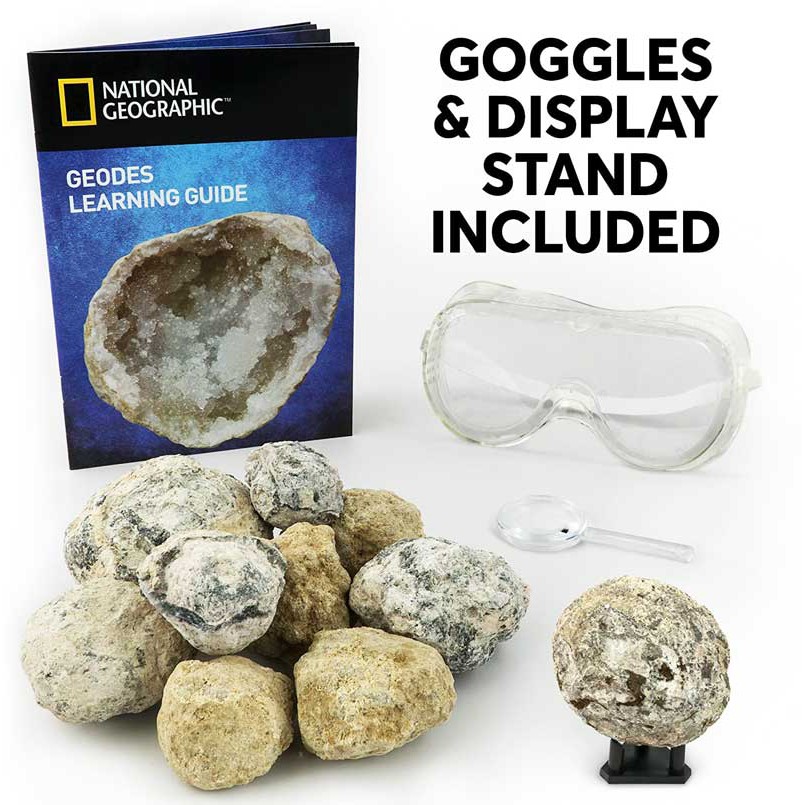 TRÒ CHƠI ĐỘNG TINH THỂ CRYSTLE (NATIONAL GEOGRAPHIC BREAK OPEN 10 GEODES) ĐỒ CHƠI TRẺ EM SÁNG TẠO ĐỘC ĐÁO