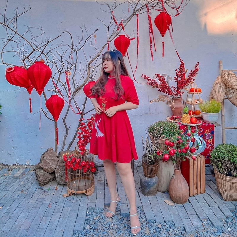 Đầm thêu hạt bigsize Kim Ngân từ 50kg đến 100kg