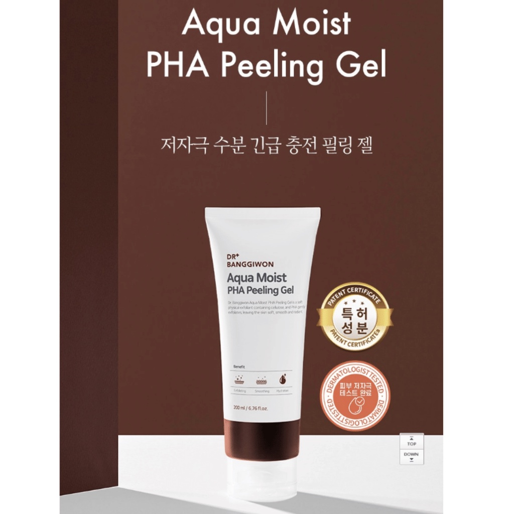 Gel tẩy da chết cho da nhạy cảm Aqua Moist PHA Peeling Gel Dr. Banggiwon