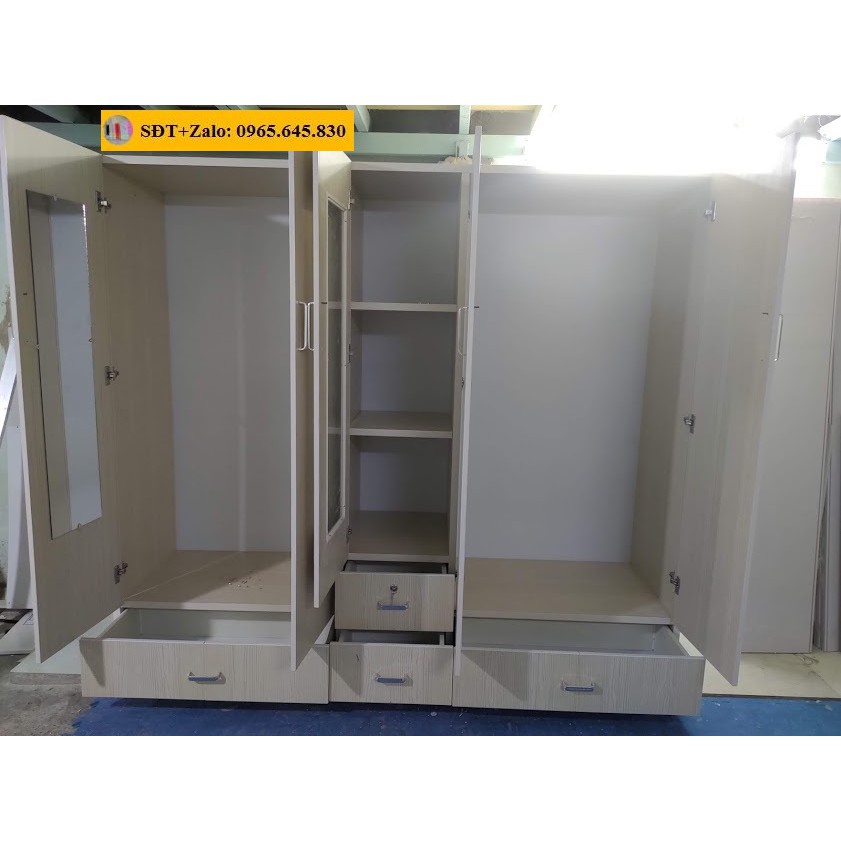 Tủ Nhựa Đài Loan 5 Cánh màu Gỗ Sồi 562