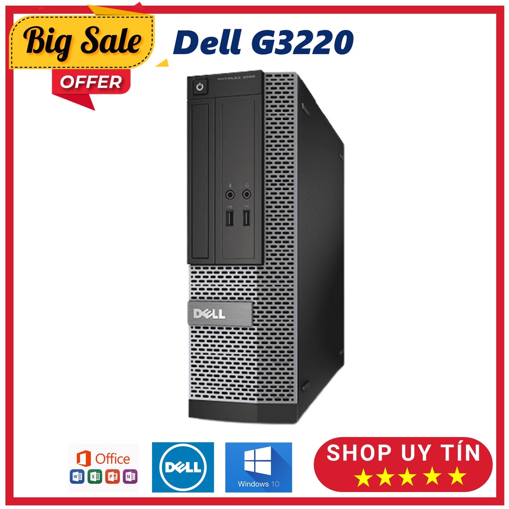 Cây Máy Tính Đồng Bộ Dell Giá Rẻ ⚡Freeship⚡ Dell Optiplex 3020/7020/9020 (G3220/Ram 8G/SSD240GB) - BH 12 Tháng