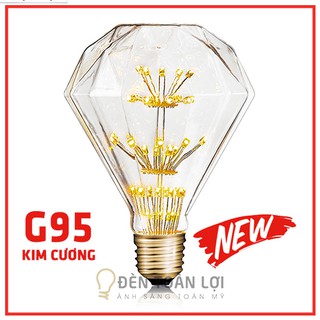 Bóng G95 diamond hoa 3W trang trí quán cafe, ánh sáng bông tuyết - Đèn Toàn Lợi