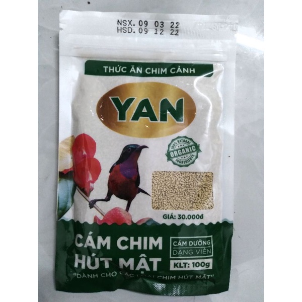 Cám chim hút mật Yan cám dưỡng ( dạng viên 100g)