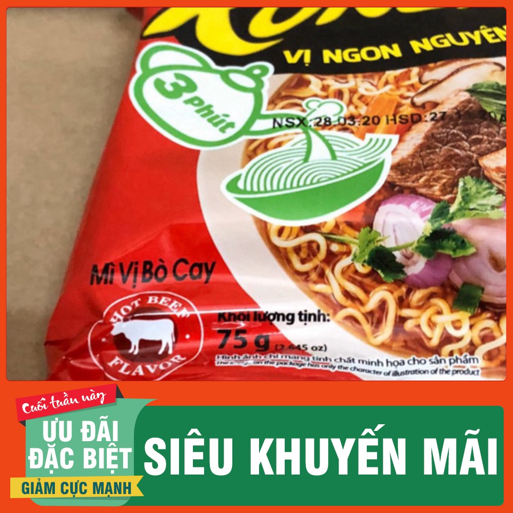 Túi Mỳ Ăn Liền Koreno Up 3 Phút Vị Bò Cay 75g - Ăn Cực Đã