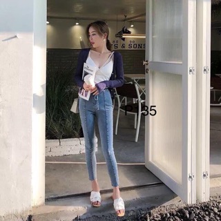 Quần jean nữ lưng cao