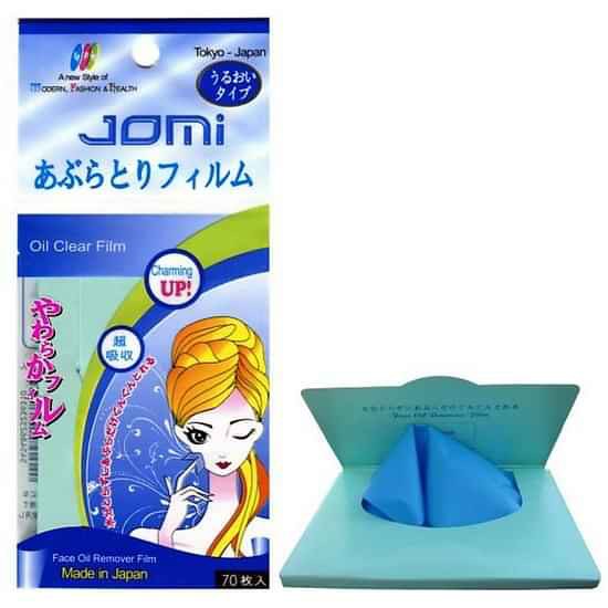 Giấy Thấm Dầu Jomi xanh 70 tờ từ Nhật Bản, phim siêu hút dầu da mặt