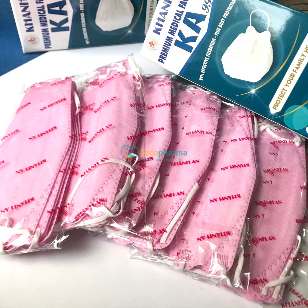 Thùng khẩu trang kf94 4d chính hãng KA99 Khánh An kháng khuẩn 4 lớp cao cấp thùng 300 cái x10KAKA99O