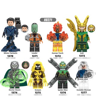 Mô hình siêu anh hùng Loki/Doctor Doom/Fantastic Four X0271 tương thích với play