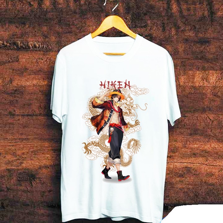 áo thun one piece Luffy thun Cotton áo thun nam , áo phông nam - nữ Tay ngắn cổ tròn