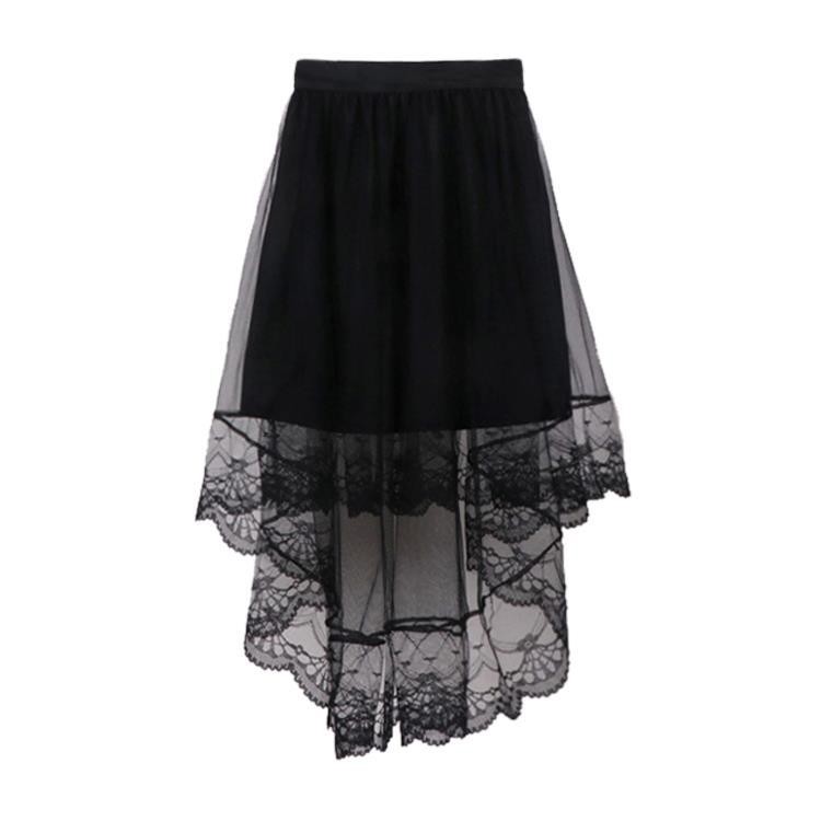 Spot free shipping girls skirt Korean fashion trend net celebrity wild mesh lace mid-length gauze | BigBuy360 - bigbuy360.vn