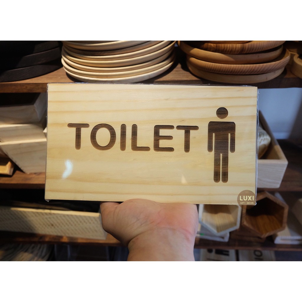 Bảng gỗ Toilet 1 mặt 11