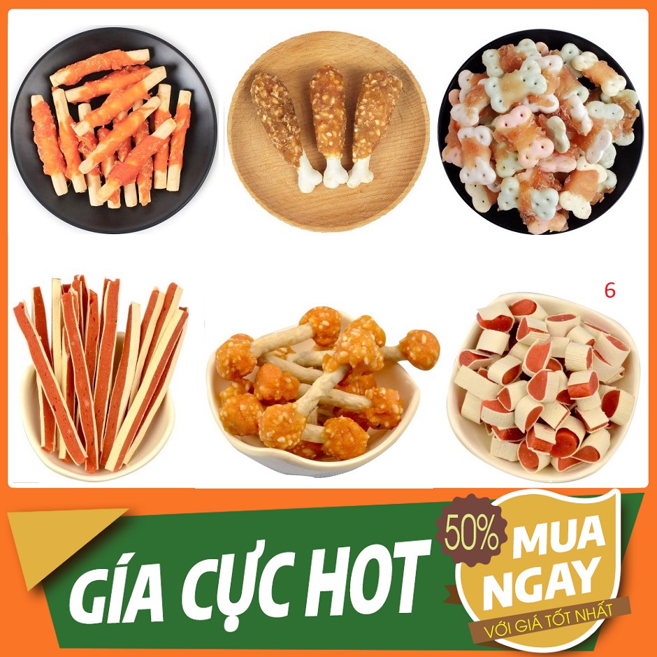 [BÁN RẺ ] BÁNH THƯỞNG CHO CÚN NHÌU MÙI VỊ GÓI 100G - ĐỒ ĂN VẶT CHO CÚN