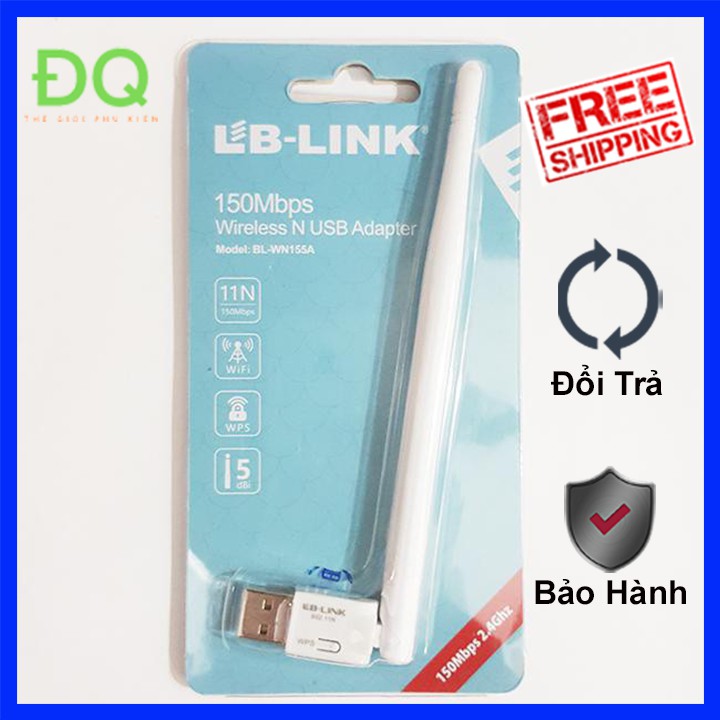 Usb thu wifi Lblink có râu 155 dùng cho Pc và laptop tiện dụng