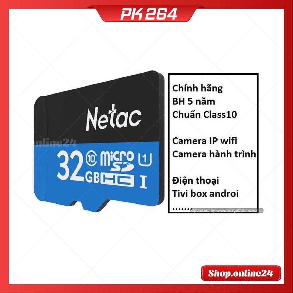 Thẻ Nhớ Netac U1 32GB,dùng cho camera điện thoại di động,camera ip,camera hành trình,máy ảnh - Hàng Nhập Khẩu