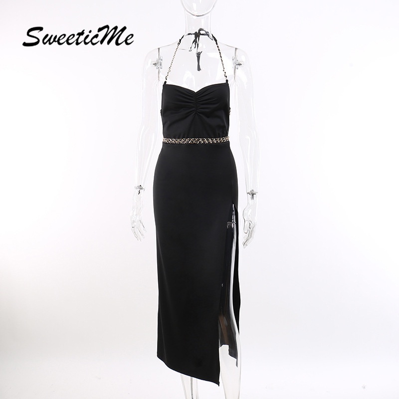 Đầm Hai Dây Xẻ Tà Quyến Rũ Kiểu Mới Sweeticme