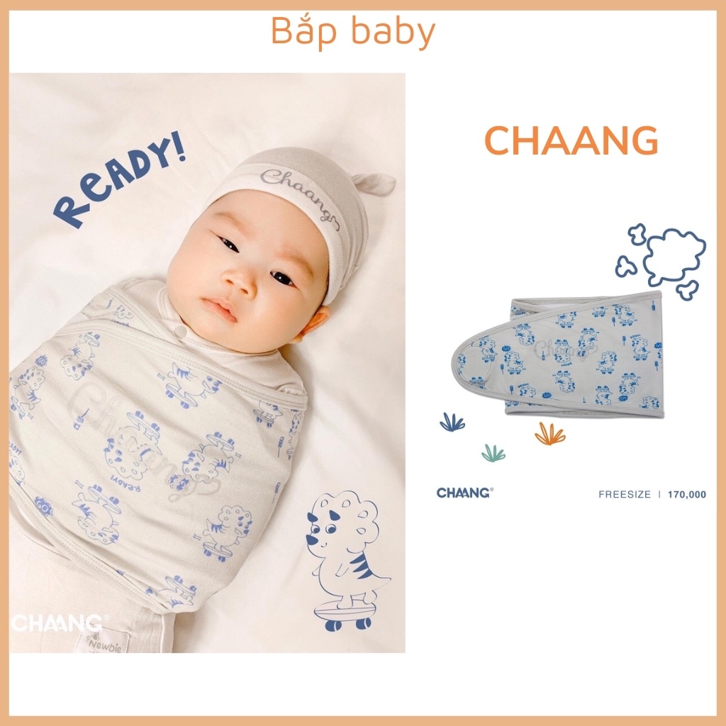 Quấn kén hugme CHAANG cho bé sơ sinh chất vải cotton BST Pony &amp; Dino