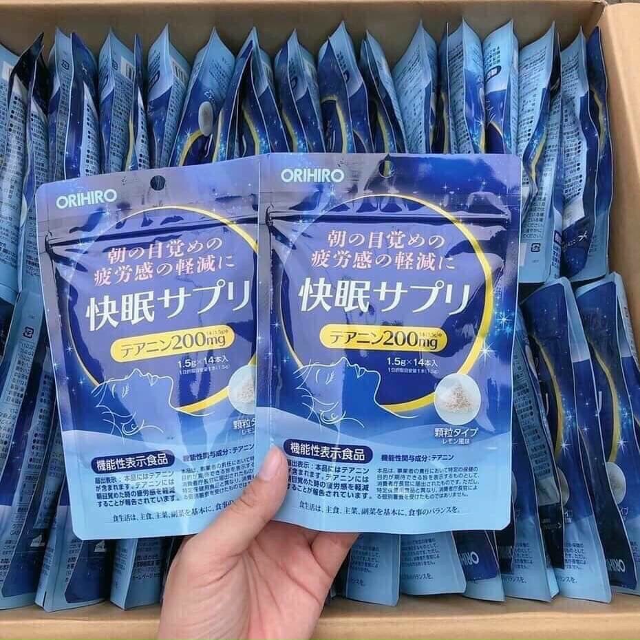 Bột ngủ ngon Orihiro giảm căng thẳng ngủ sâu 14 Gói