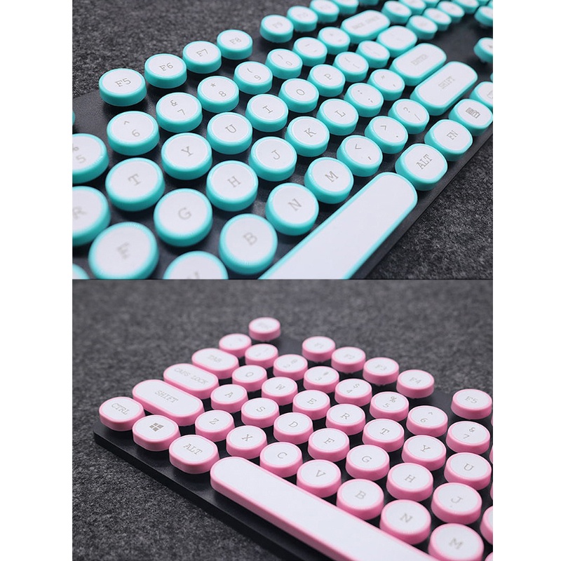 Bộ Phím Bấm Thay Thế DIY Hình Máy Đánh Chữ Phong Cách Retro