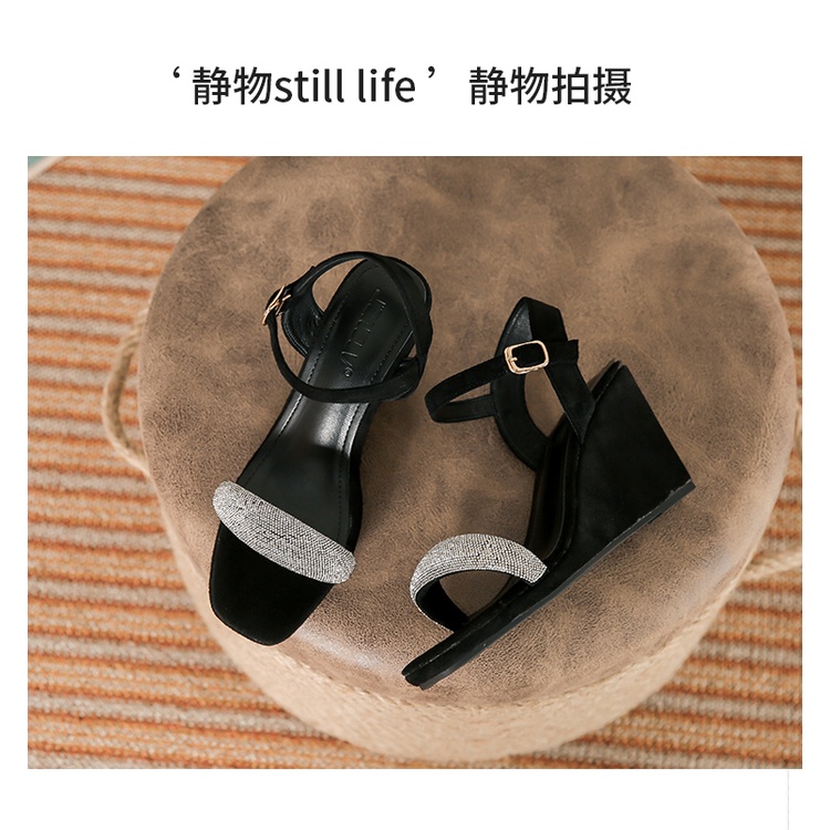 Sandal đế xuồng quai ngang bền đẹp chắc chân gót cao 8cm và 4cm size 34/40  010822