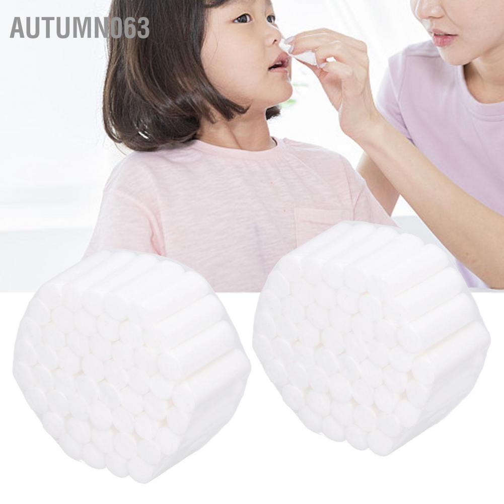 Autumn063 100 cái Gạc Nha Khoa Có Khả Năng Thấm Hút Cao Cuộn Bông Bóng Phụ Kiện cho Miệng Chảy máu mũi