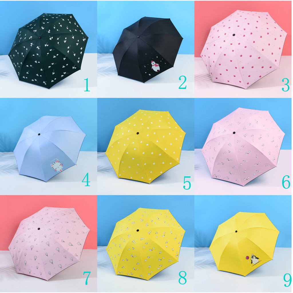 Ô - DÙ GẤP GỌN CHỐNG TIA UV HÌNH THÚ 13 MẪU